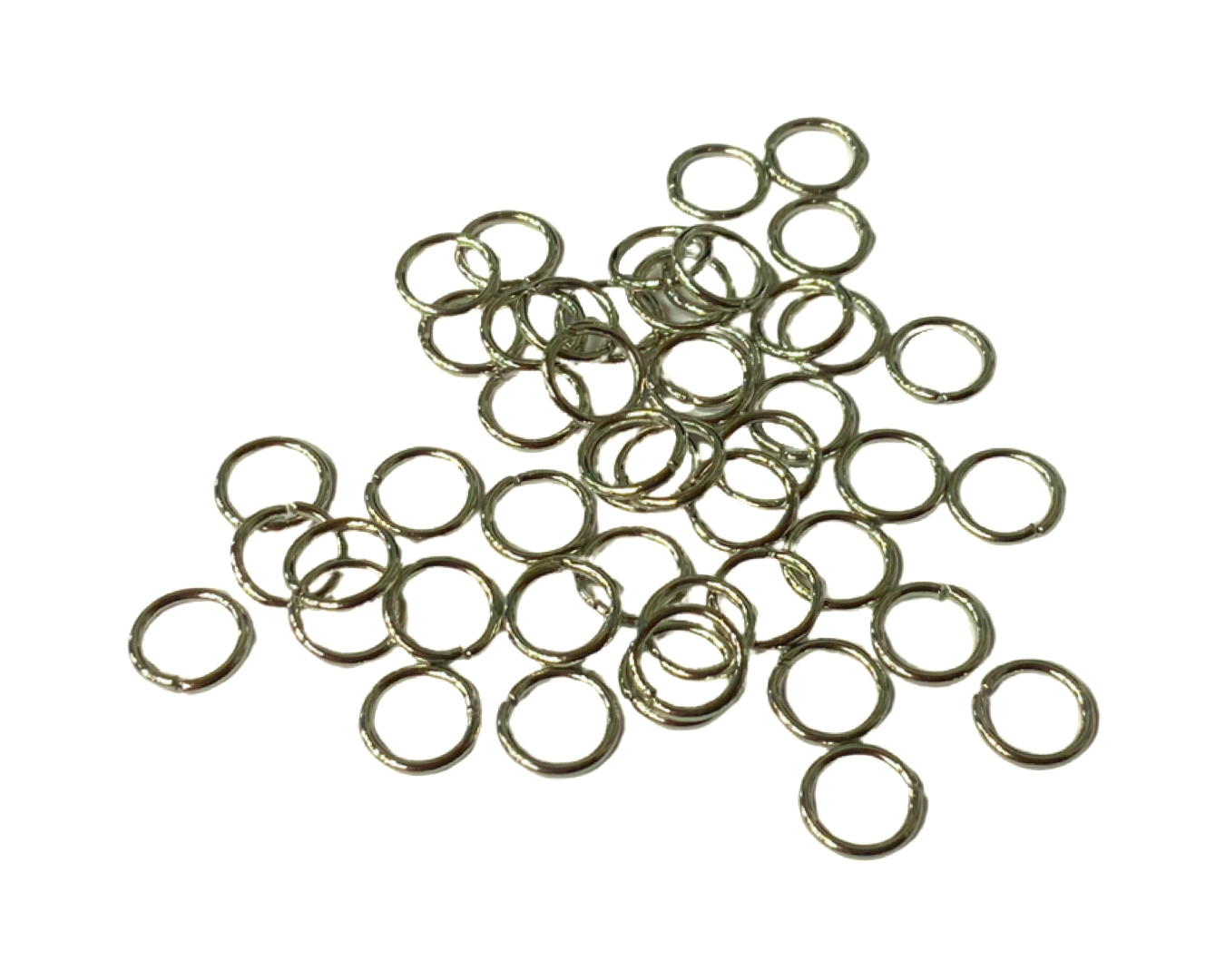 Кольца бижутерные 50 шт. 0,6 см Никель