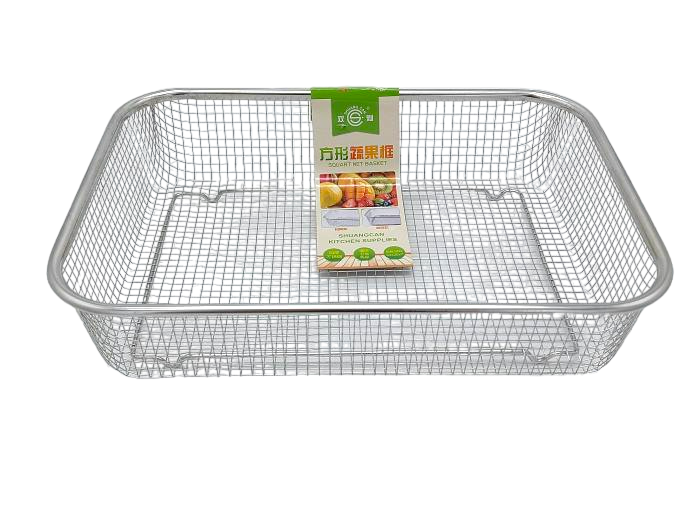 Друшляк прямокутний на підставці з нержавіючої сталі 34х25х8 см (19990)