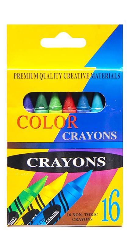 Карандаши восковые CRAYONS 2016A 16 цветов (111166)