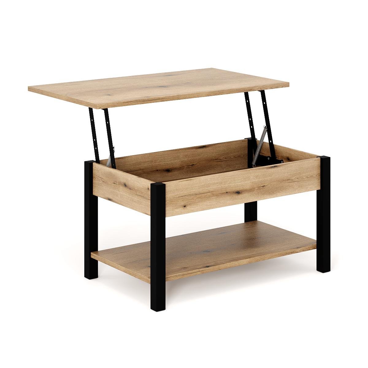 Журнальный стол-трансформер Desk 2,0 мм 940x540x450 мм Дуб Эвок/Черный (GATB14100000030)