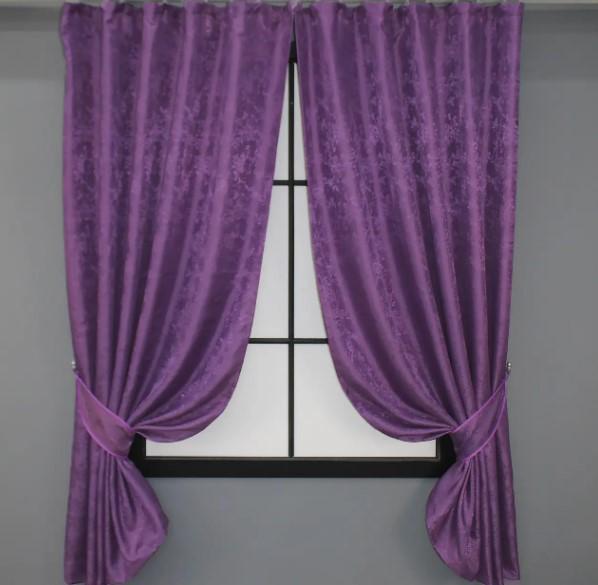 Комплект коротких штор Мрамор Al1 1,3х1,7 м 2 шт. Фиолетовый (1301ш) Комплект коротких штор Мрамор Al1 1,3х1,7 м 2 шт. Фиолетовый (1301ш)