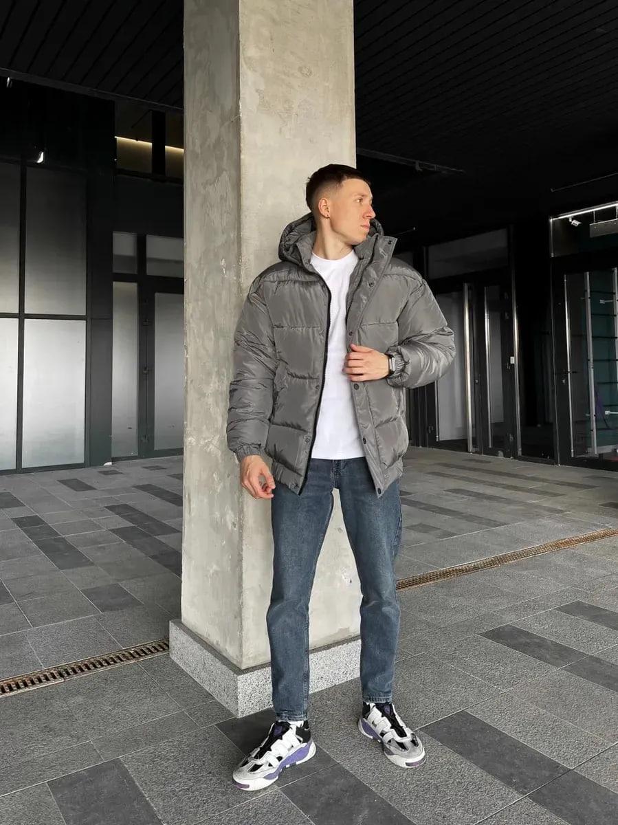 Куртка чоловіча зимова Oslo оверсайз дута S Темно-сірий (26516/2/1) - фото 8 Куртка чоловіча зимова Oslo оверсайз дута S Темно-сірий (26516/2/1) - фото 8