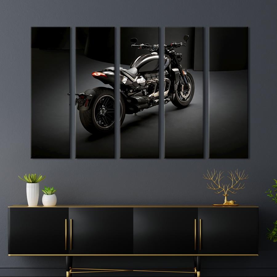 Картина на холсте Стильный мотобайк Triumph Rocket 3 155x95 см (1407-51)