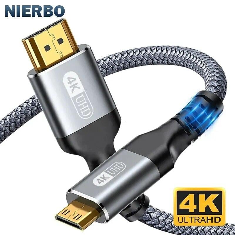 Кабель Mini HDMI-HDMI HD 4K 60Hz High-Speed ​​двухнаправленный плетеный скоростной 2.0 (2100958025) - фото 7