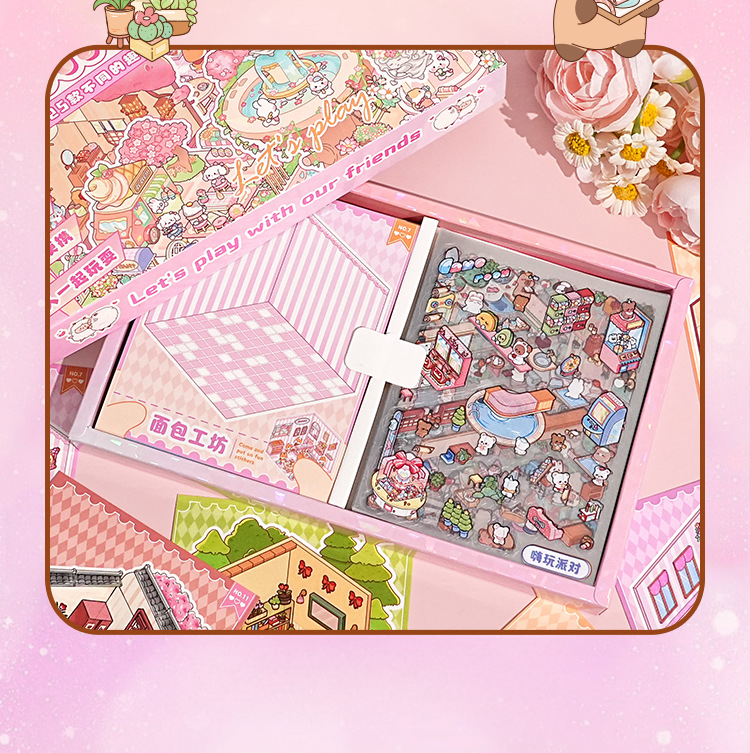 Набор комнат с наклейками Mini Room Play 25 сцен 25 листов Фиолетовый (29165339) - фото 5 Набор комнат с наклейками Mini Room Play 25 сцен 25 листов Фиолетовый (29165339) - фото 5