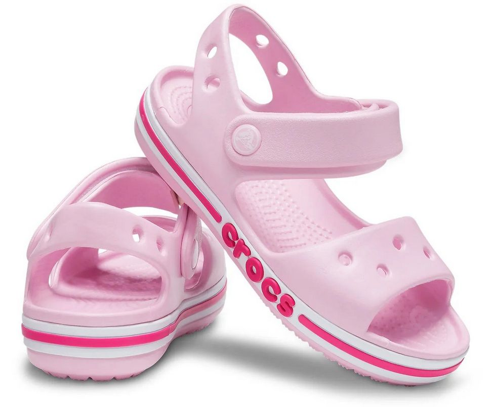 Сандалі для дівчинки Crocs Bayaband Sandal kids р. 29/30 Ballerina Pink/Candy Pink (8794)