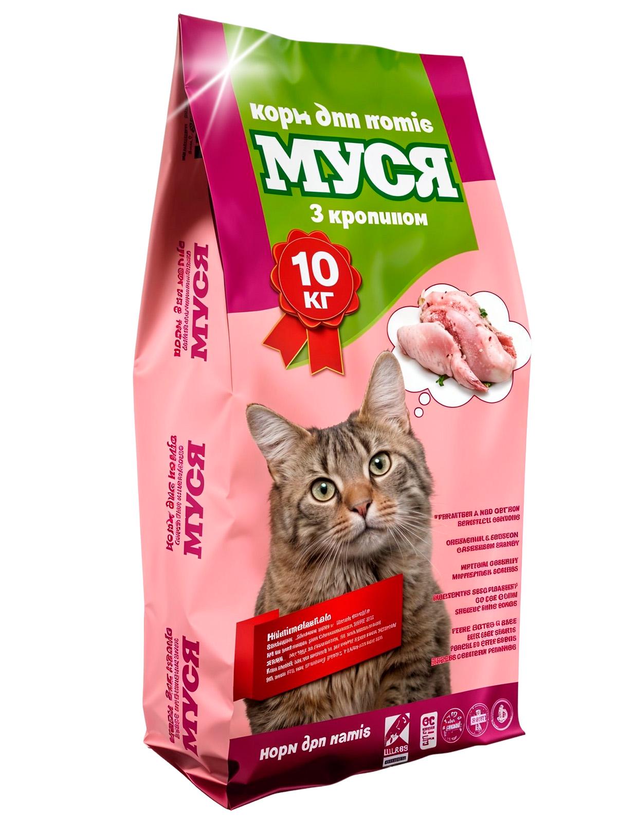 Корм сухой для кошек Муся со вкусом говядины 10 кг (340778314)