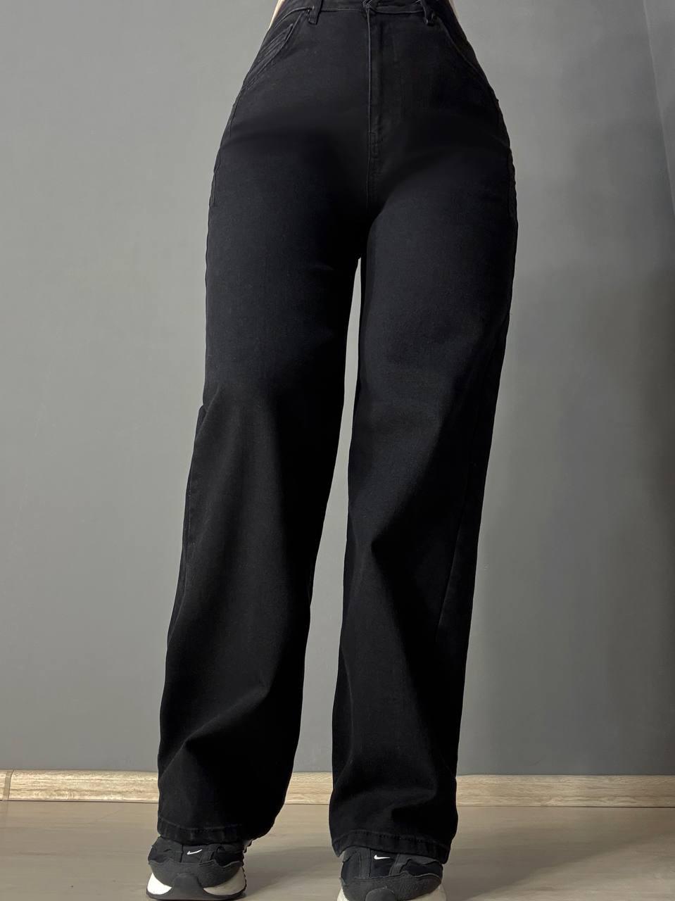 Джинси жіночі ITS Basic 2407-1 палаццо стрейчеві з виточками р. 46 Чорний (5000) - фото 6 Джинси жіночі ITS Basic 2407-1 палаццо стрейчеві з виточками р. 46 Чорний (5000) - фото 6