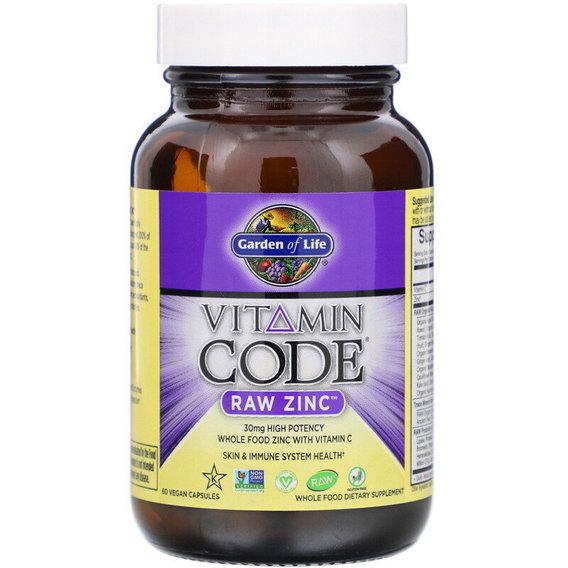 Микроэлемент Цинк Garden of Life Vitamin Code/RAW Zinc 60 капсул (GOL-11652)