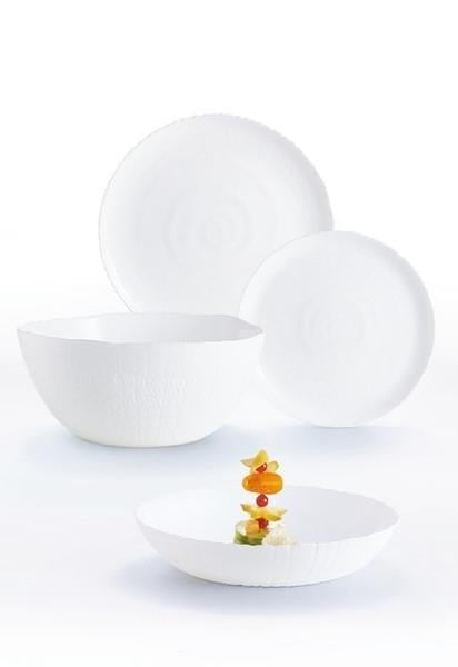 Столовий сервіз Luminarc Ammonite White склокераміка 19 пр. Білий (P9103)