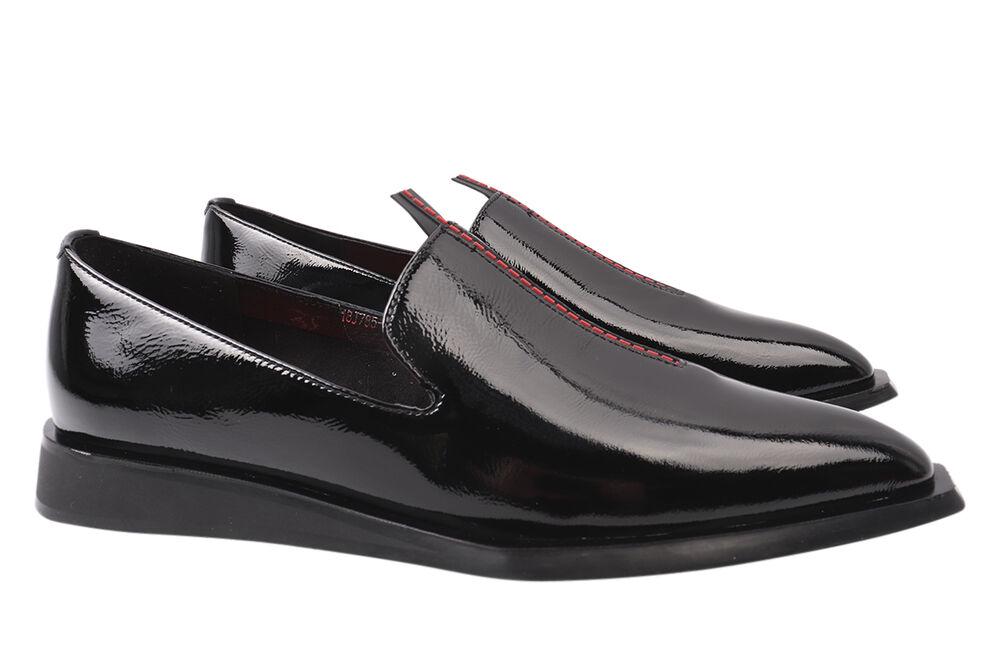 Туфлі жіночі Brocoly з лакової шкіри на низькому ходу р. 35 Чорний (322-21DT)