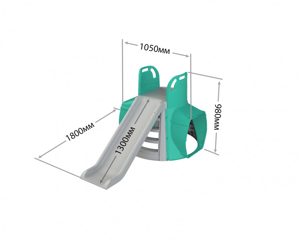 Дитяча гірка з тунелем Doloni Toys 01470/13 (642eafaa3715522187450019) - фото 3