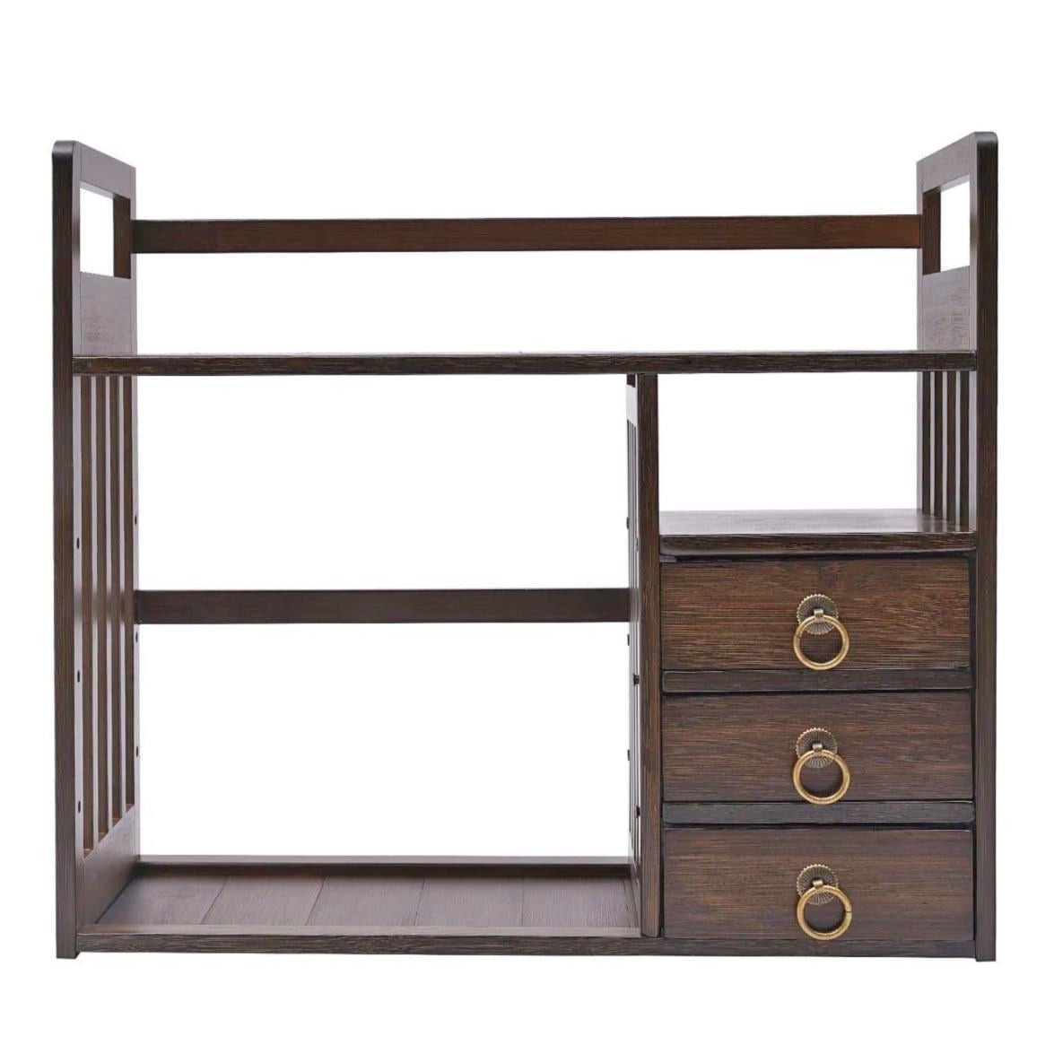 Полка книжная настольная из дерева Гериния Сепия (КПА-018108) Полка книжная настольная из дерева Гериния Сепия (КПА-018108)