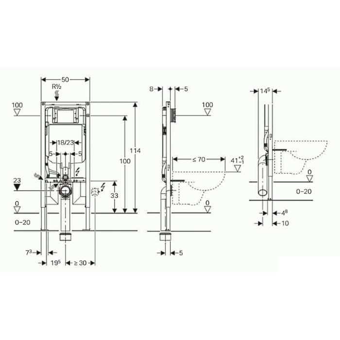 Инсталляционная система для унитаза Geberit DUOFIX 111.796.00.1 (82756) - фото 2