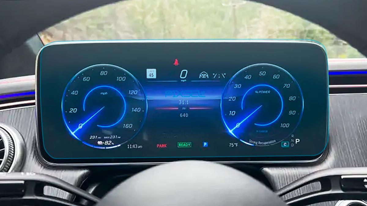 Защитное стекло Pixsel гибридное матовое на панель приборов Mercedes Benz EQE 14,5" 2022 Защитное стекло Pixsel гибридное матовое на панель приборов Mercedes Benz EQE 14,5" 2022