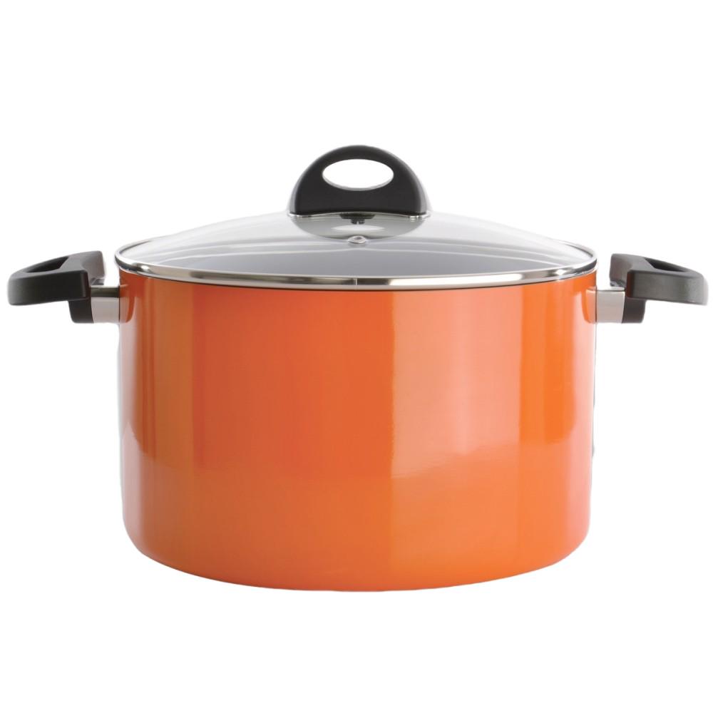 Кастрюля с крышкой BergHOFF Eclipse 24 см 6,6 л Оранжевый (3700158) - фото 1