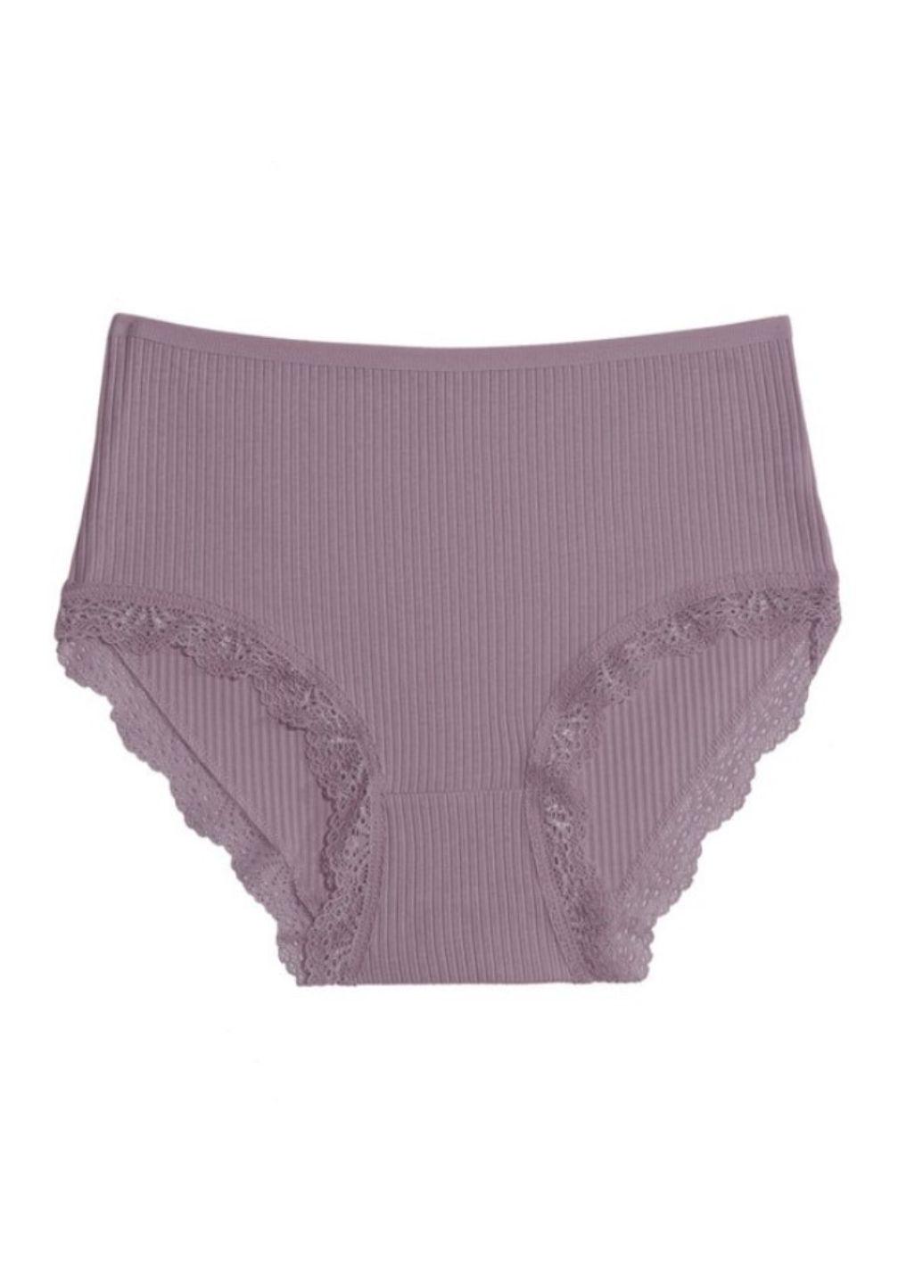 Трусики слипы Finetoo Sleepy 783-48 с кружевной окантовкой L Сливовой