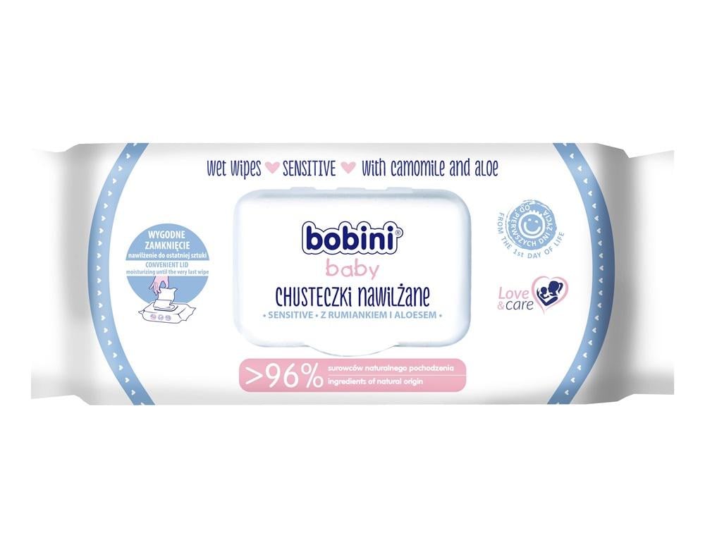 Серветки вологі Bobini Sensitive для дітей 60 шт.