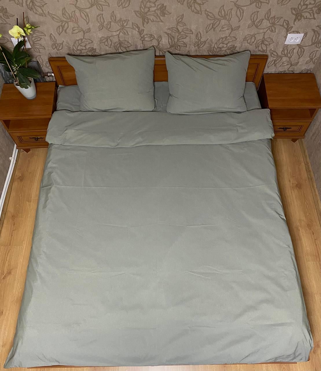 Комплект постільної білизни Ватин Сімейний Бязь Хакі