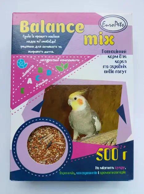 Корм для корелл и средних попугаев Баланс-микс сбалансированная зерновая смесь 500 г