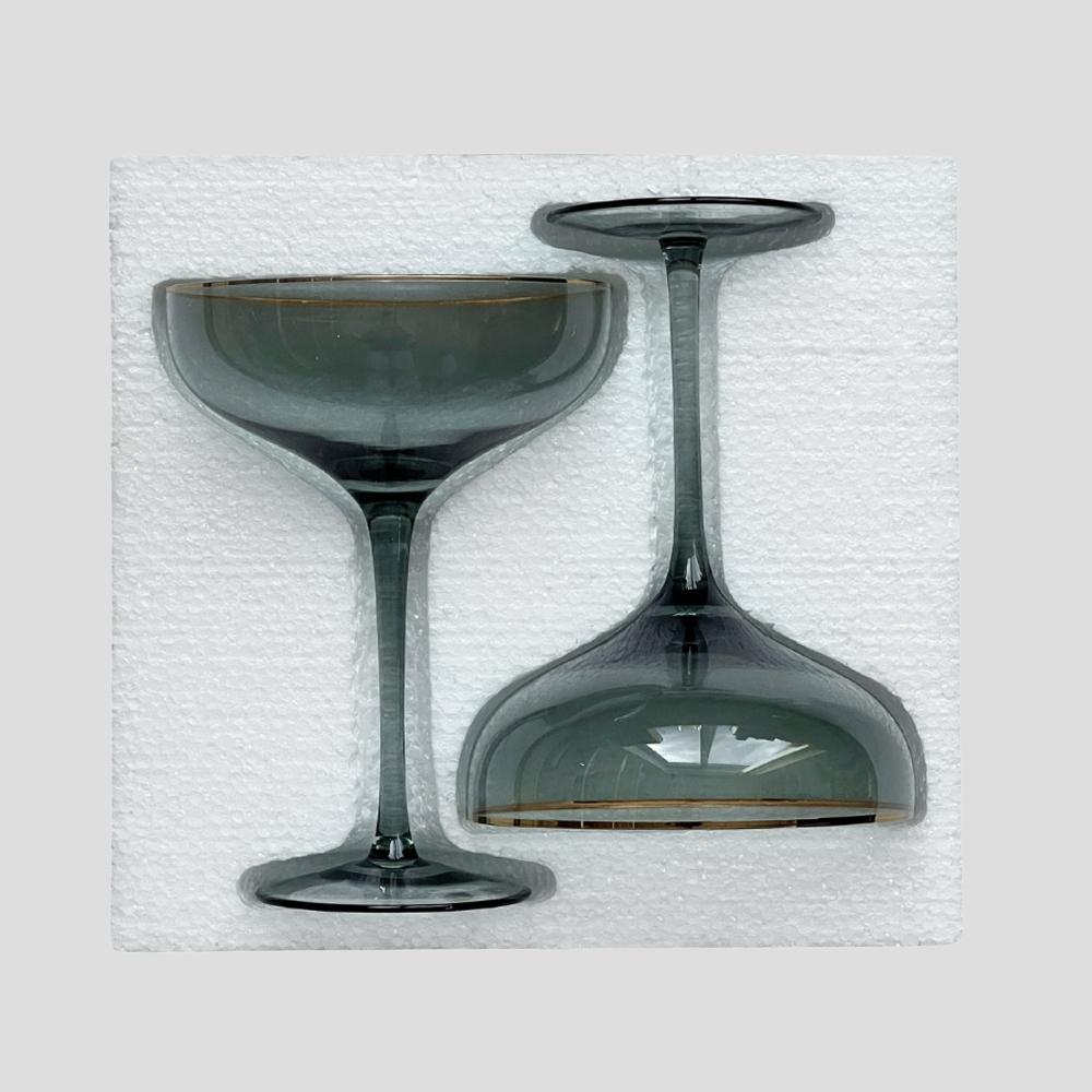 Набір келихів Elisey 9056-002 Шампань 400 мл 2 шт. Смарагдовий (118-81-9056-002) - фото 7