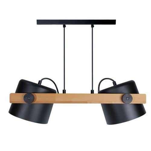 Светильник подвесной люстра ETRON UrbanWood E27 2x40Вт натуральный/черный 1-EDR-7410 Светильник подвесной люстра ETRON UrbanWood E27 2x40Вт натуральный/черный 1-EDR-7410