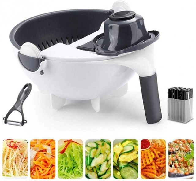 Овочерізка з насадками Wet Basket Vegetable Cutter (MS-12887) - фото 4