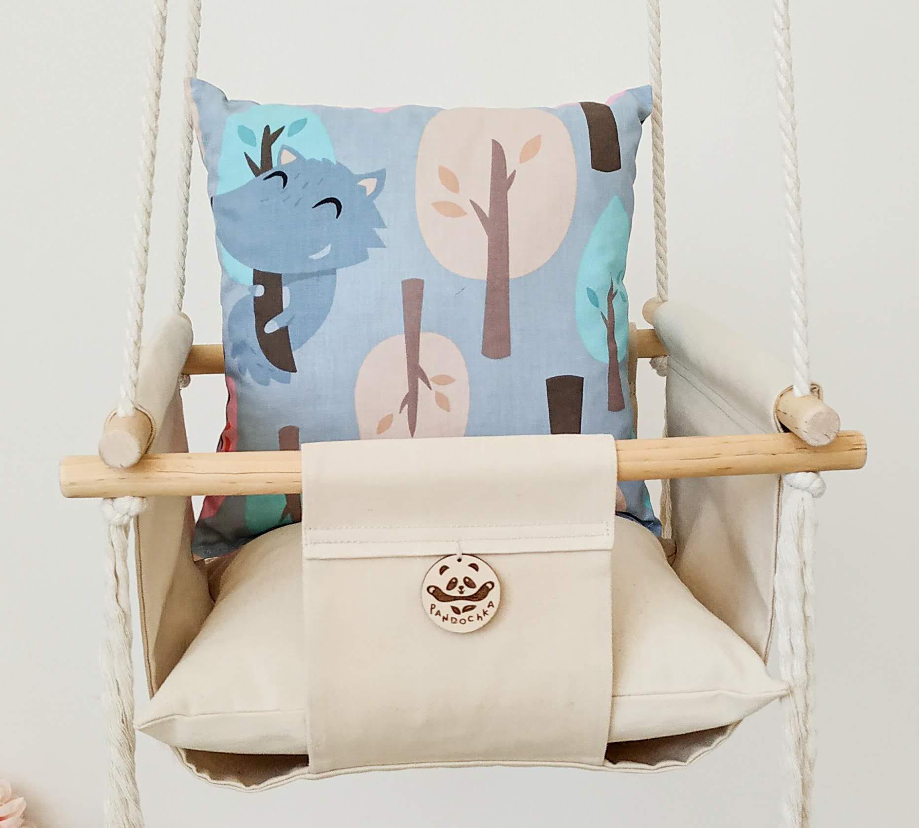 Тканинна дитяча гойдалка 40х40 см Дерева в лісі (19850386-De)