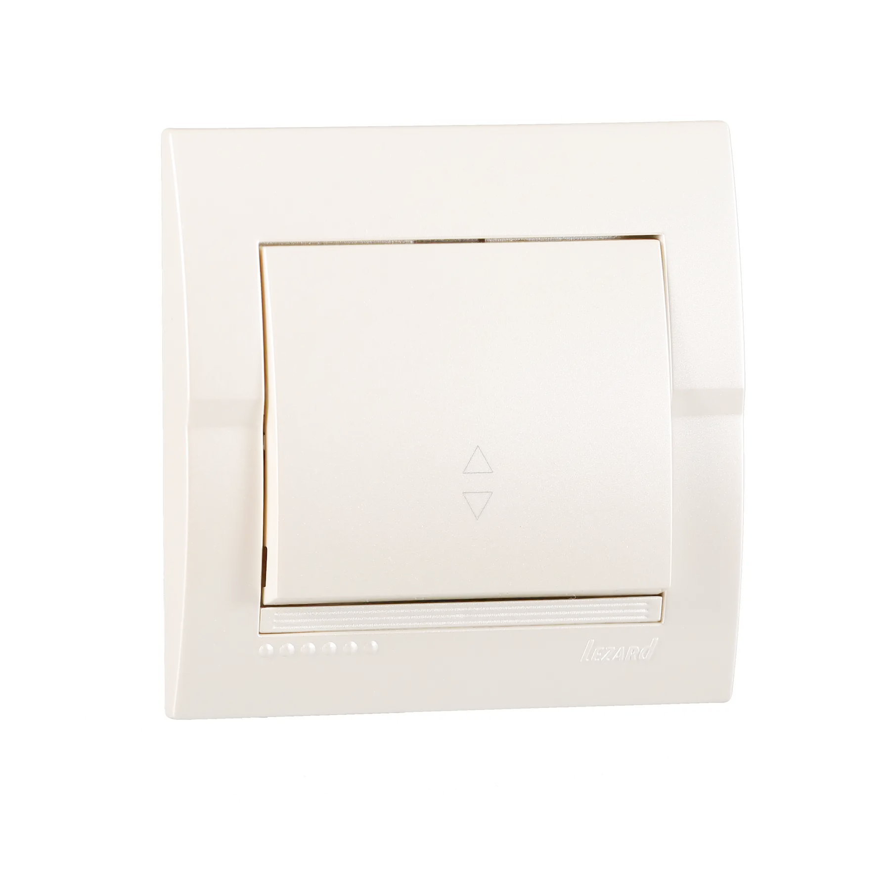 Выключатель Lezard Deriy 1-клавишный проходной Белый металлик