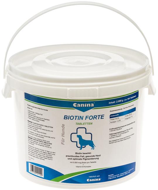 Курс для шерсти Canina Biotin forte интенсивный 2000 г 600 таб. (4027565101122)