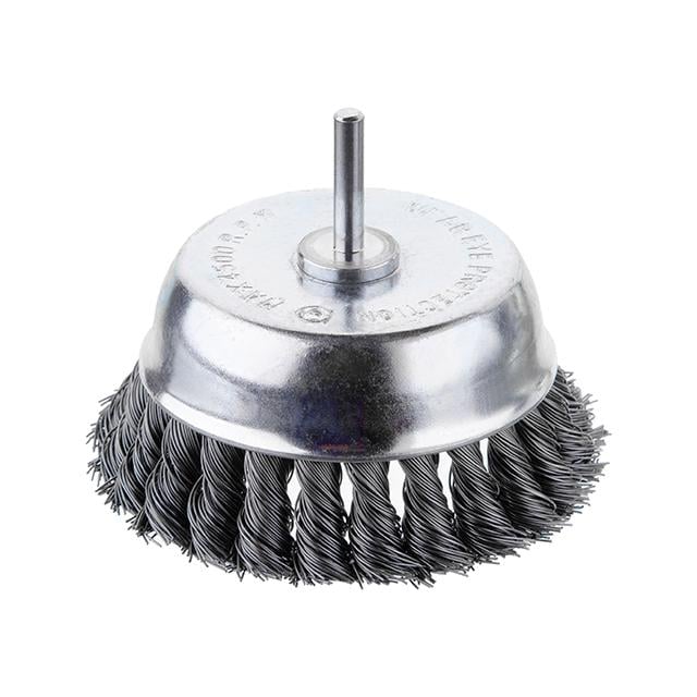 Щітка чашкова Intertool 100 мм для дриля 1/4" пучки плетеного дроту (BT-3100)