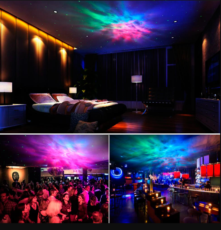 Ночник-проектор звездного неба лазерный Aurora с пультом ДУ Grey (510654) - фото 5