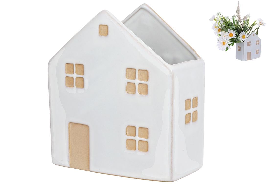 Ваза керамическая Домик 14,5х16,2 см (998-015)