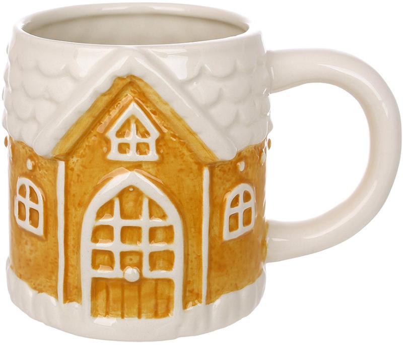 Набір керамічних чашок Пряничний Будиночок 4 шт. 400 мл