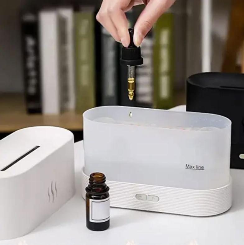 Увлажнитель воздуха Вулкан с эффектом пламени и ночником 7 цветов DQ-7 Белый - фото 5