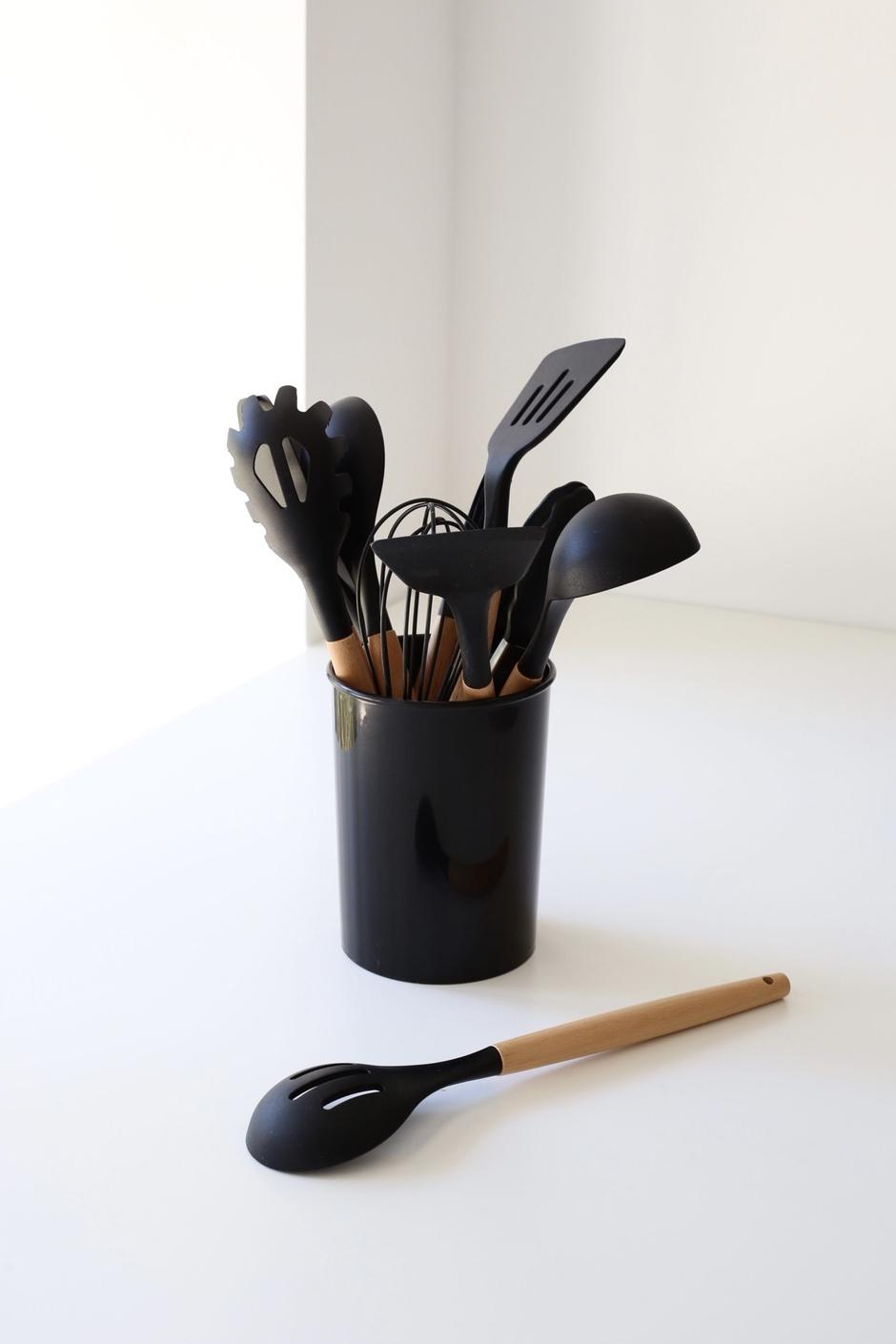 Набор кухонной утвари InspoLine 12 пр. Черный (00000010031) - фото 1 Набор кухонной утвари InspoLine 12 пр. Черный (00000010031) - фото 1