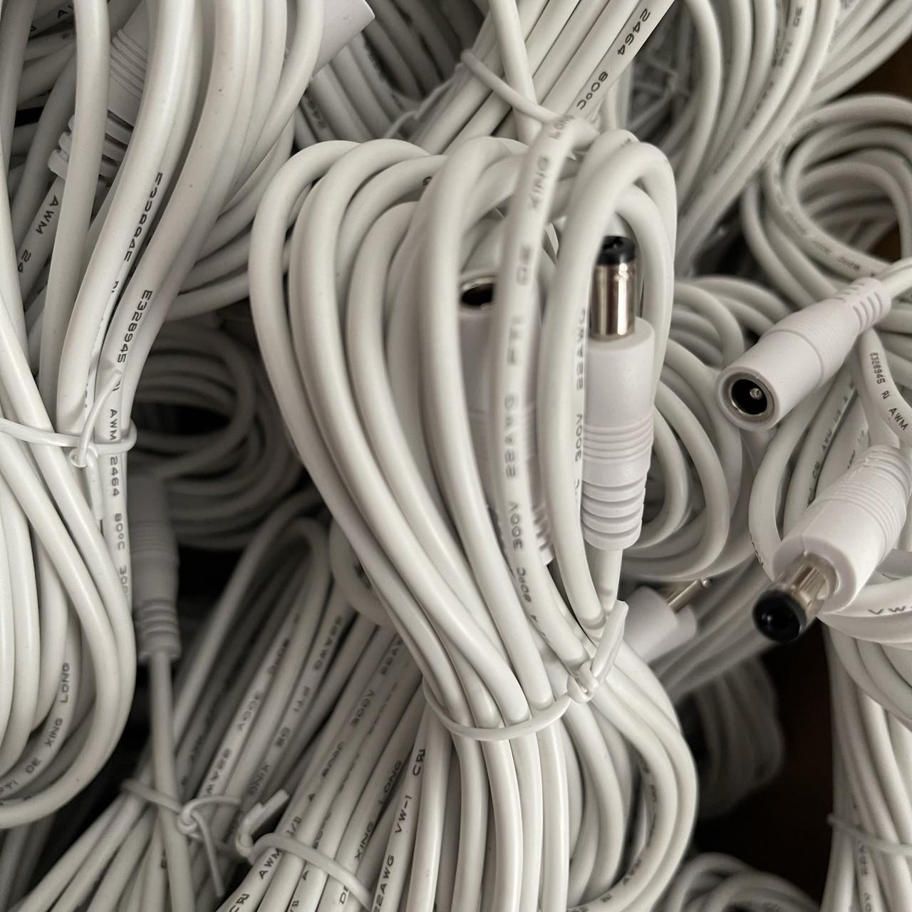 Кабель питания NK 12V 10 м 12V 5,5x2,1 мм Белый - фото 9