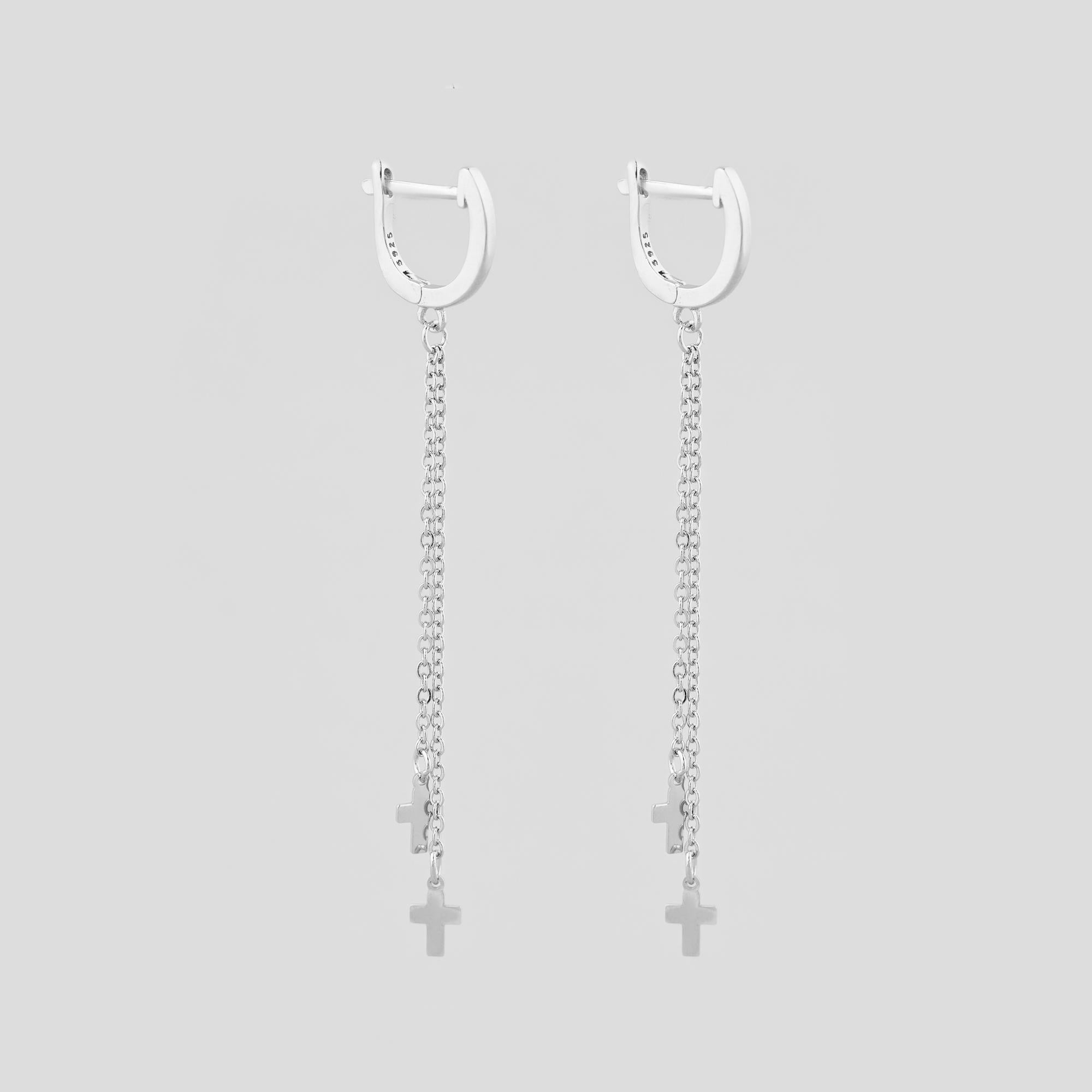 Серебряные серьги Minimal Верность (17409)