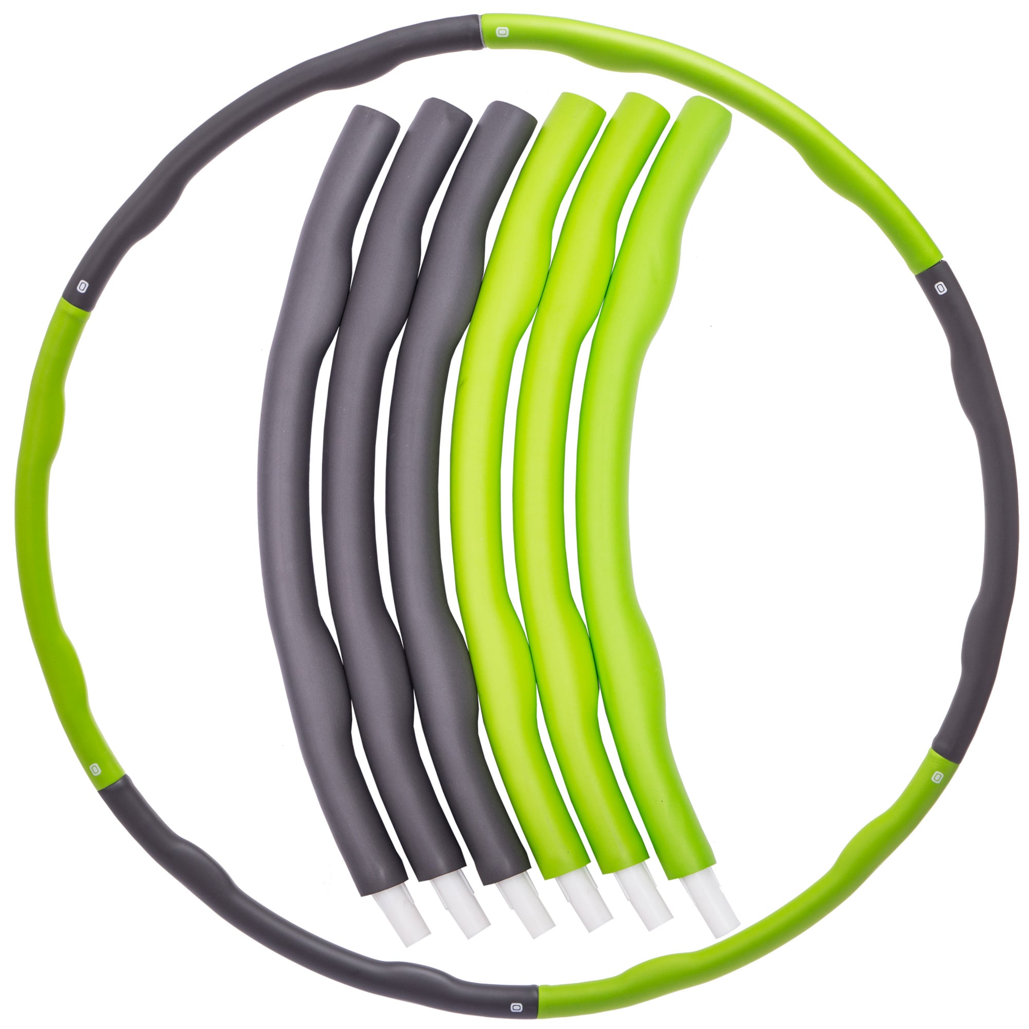 Обруч складной Hula Hoop EVA d- Серо-салатовый (K610)