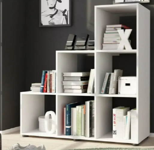 Стеллаж лесенка для дома на 6 ячеек Белый (Р39) - фото 4 Стеллаж лесенка для дома на 6 ячеек Белый (Р39) - фото 4