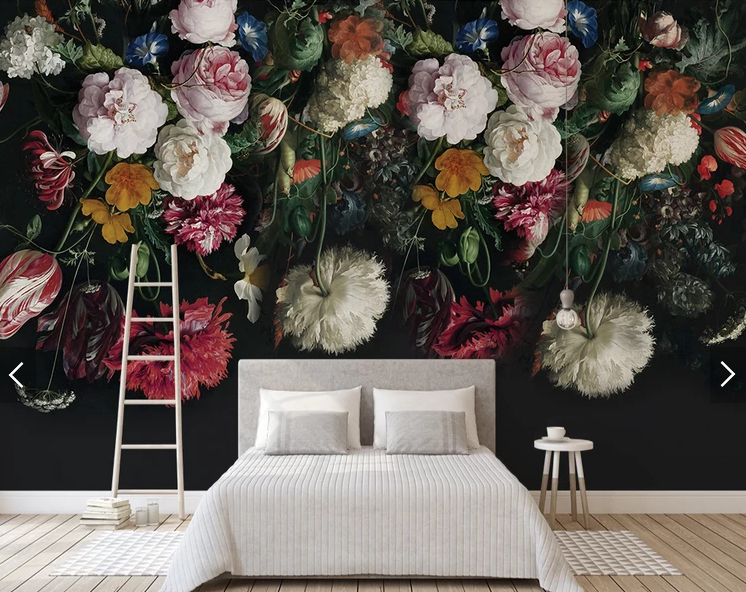 Фотошпалери 3D квіткові флізелінові для спальні/зали/кухні Букет квітів