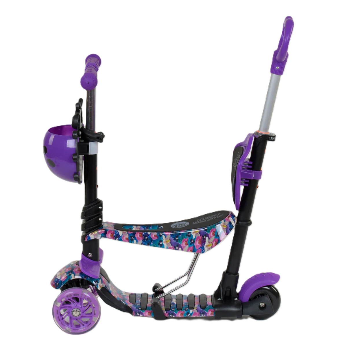 Самокат трехколесный Best Scooter 19870 5в1 PU колеса с подсветкой Фиолетовый (25294349) - фото 2 Самокат трехколесный Best Scooter 19870 5в1 PU колеса с подсветкой Фиолетовый (25294349) - фото 2