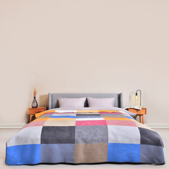 Плед-покрывало IDEIA Kassandra Квадро хлопковое 200x220 см (8-35178х001)