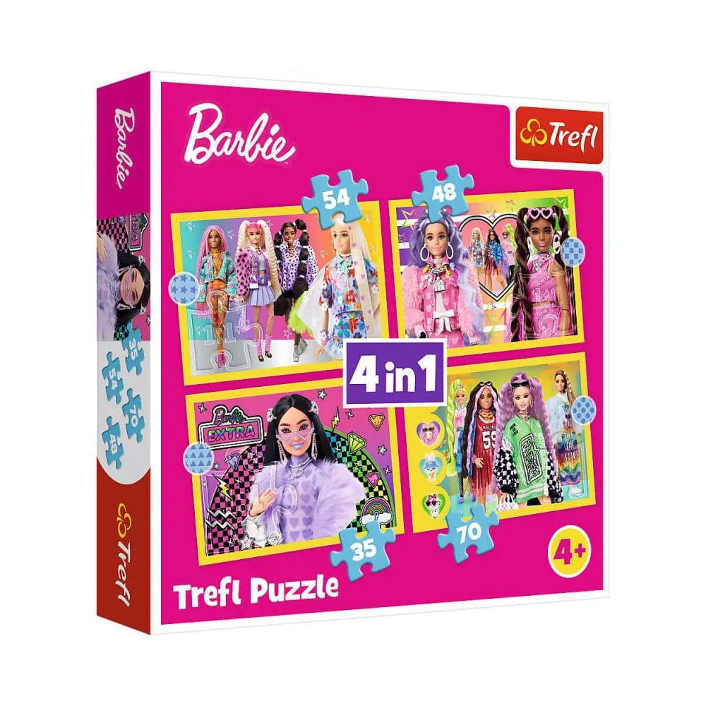 Пазл Trefl Веселий світ барбі 34626 4в1 в коробці (5900511346268)