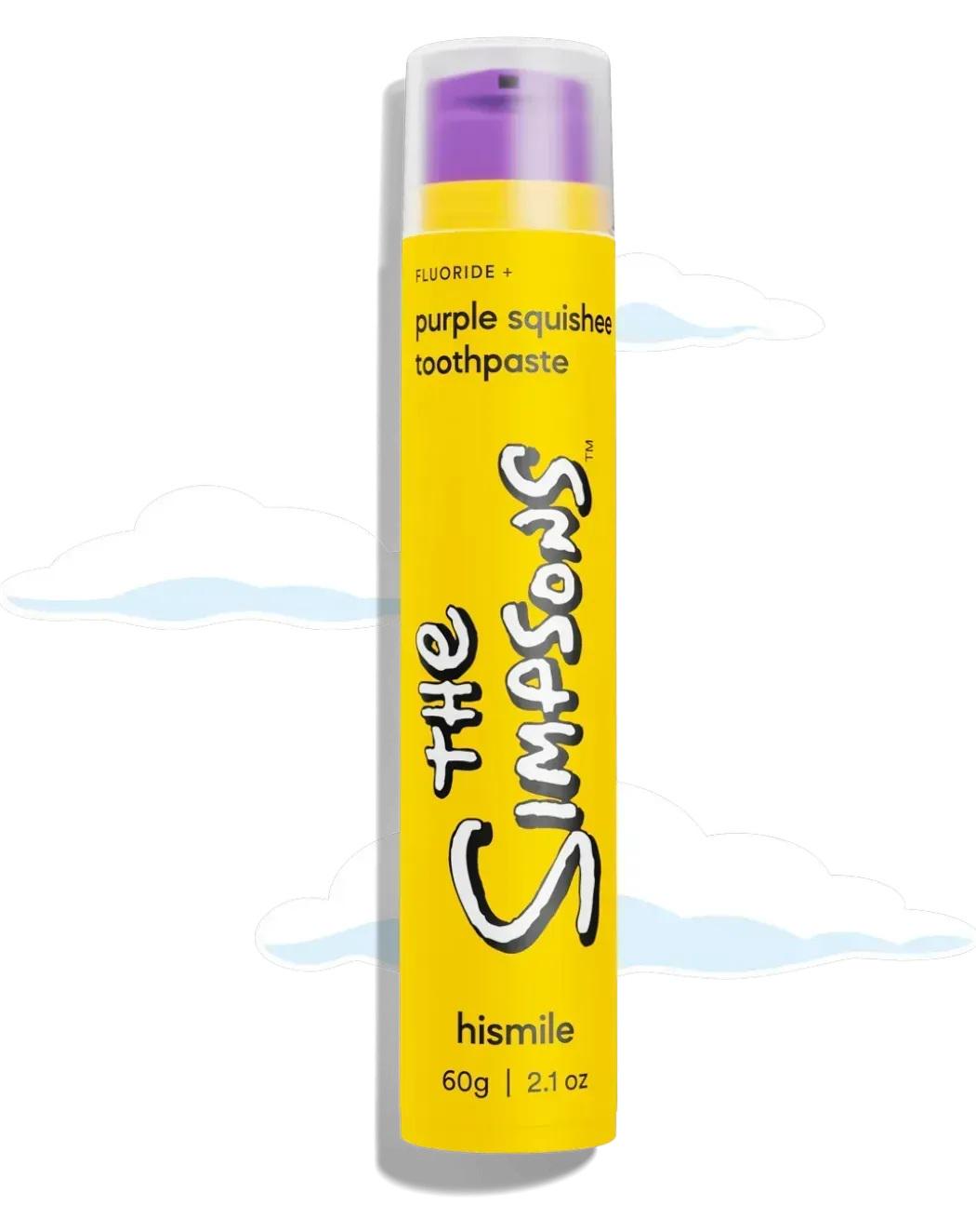 Зубная паста Hismile The Simpsons Purple Squishee Toothpaste для мягкого отбеливания 60 г (29511086) - фото 2
