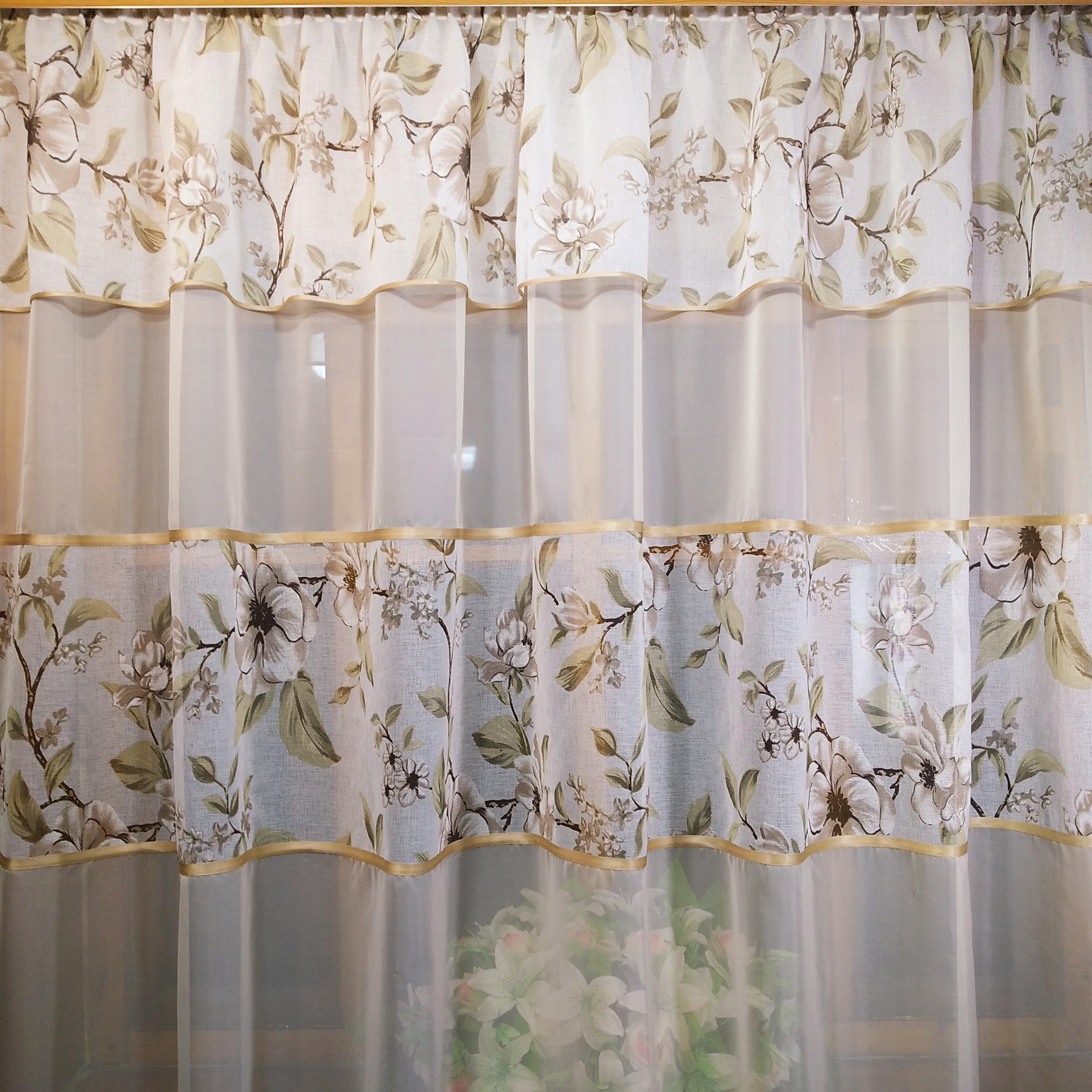 Занавеска короткая готовая София Мокко/Яблочный (1607538170) - фото 3 Занавеска короткая готовая София Мокко/Яблочный (1607538170) - фото 3