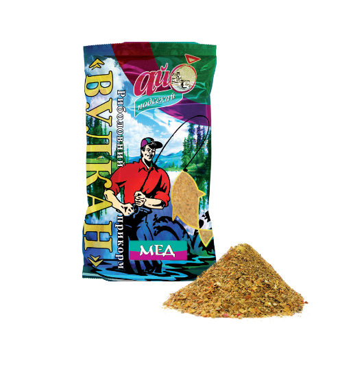 Прикормка Ай подсекай Вулкан Мед 1 кг (1556)