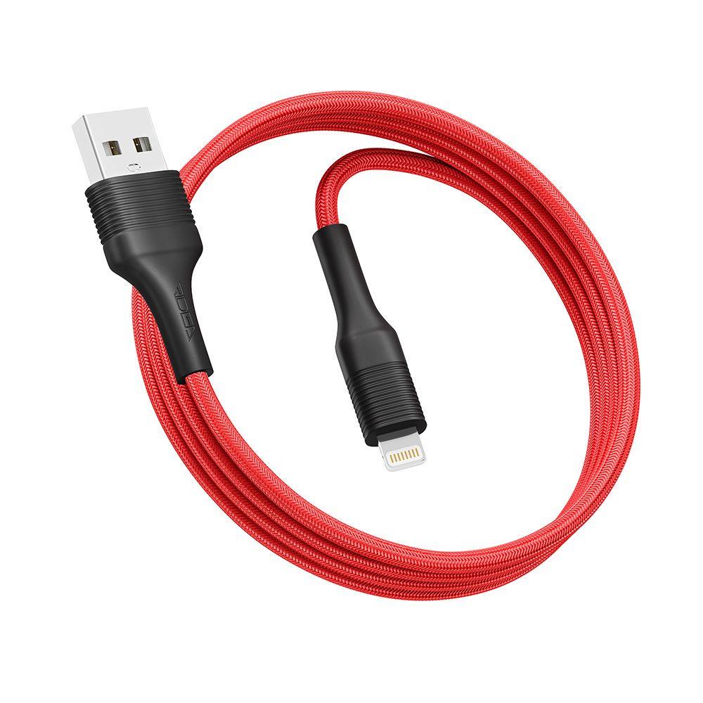 Кабель Ridea RC-M132 Fila 12 W USB to Lightning Червоний (209-00171) - фото 1