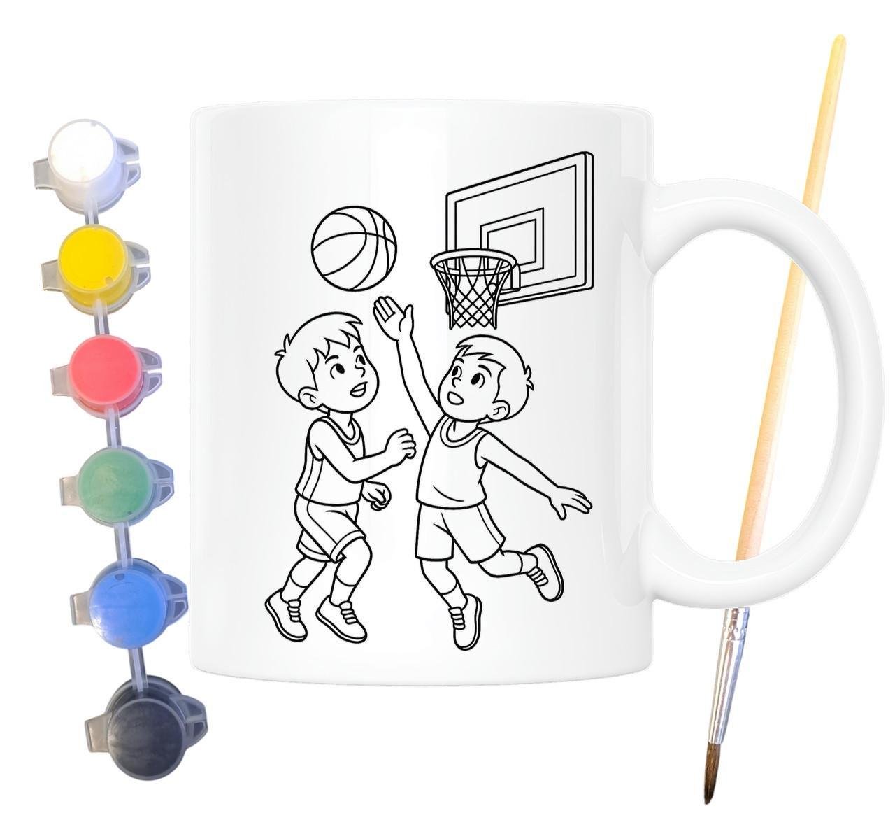 Набір для творчості кружка розмальовка Баскетбол 330 мл Білий (КР0109) - фото 2
