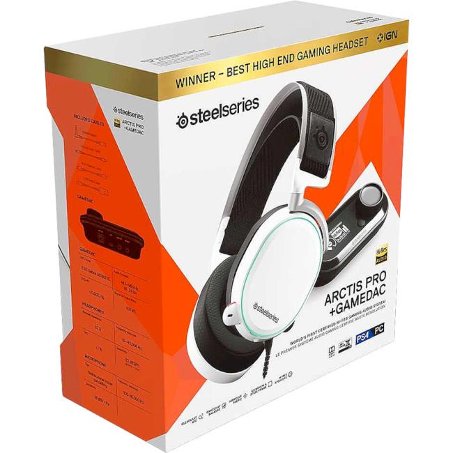 Наушники геймерские SteelSeries Arctis Pro + GameDAC USB-A Черный/Белый (61454) - фото 6